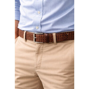 Torino Brown & Tan Braided Belt SIZE 42